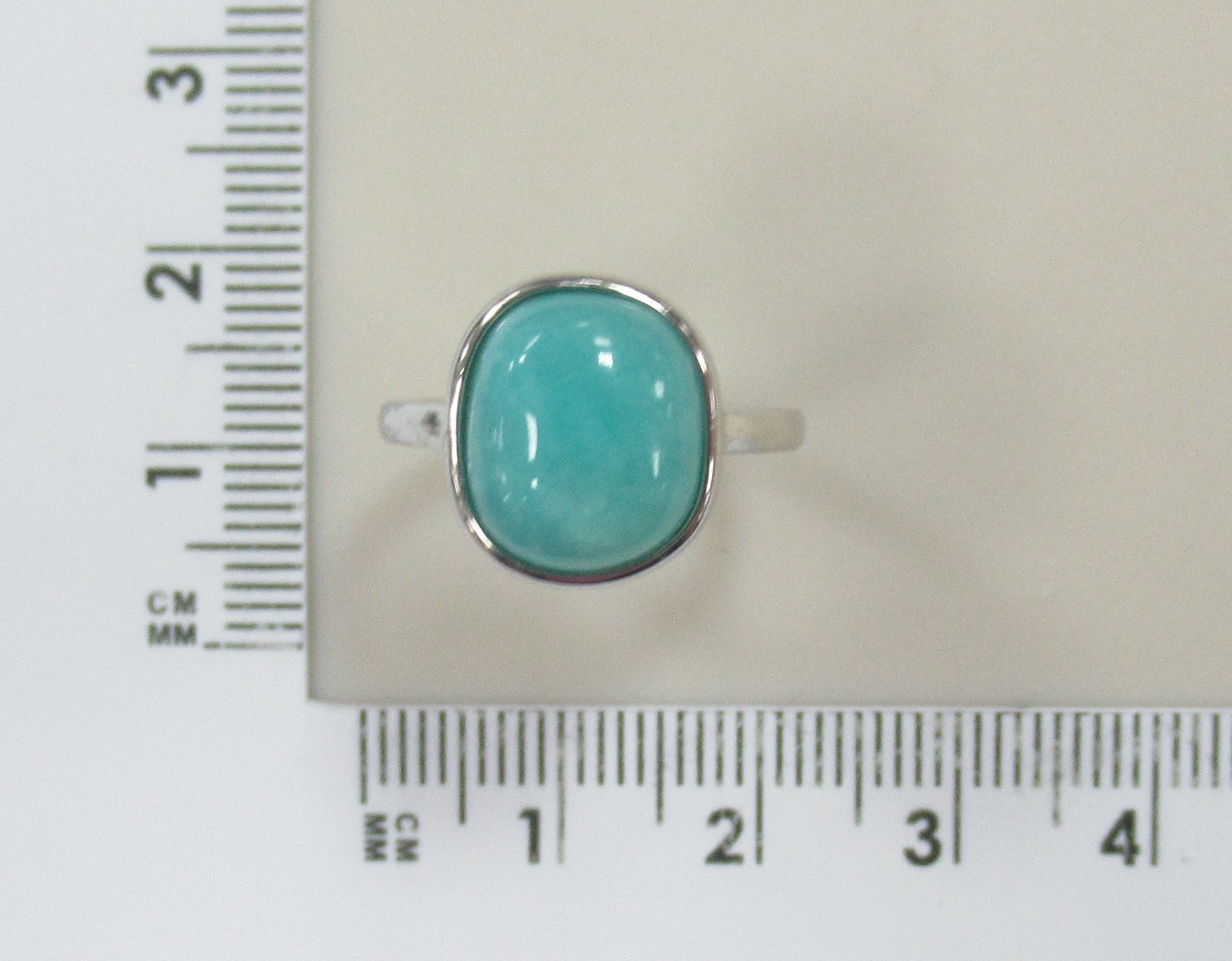 Серебряное кольцо с амазонитом